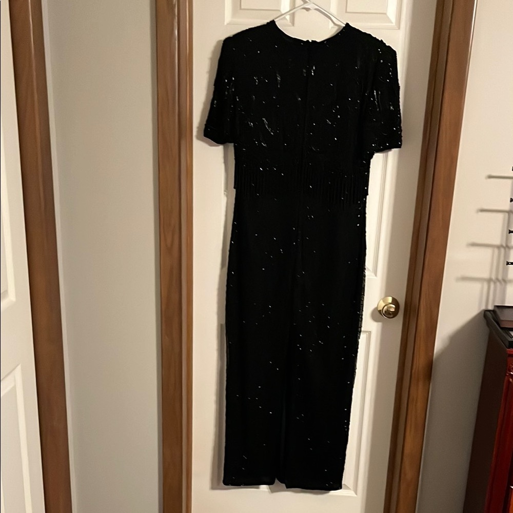 Laurence Kazar Black Sheath Maxi Dress - Picture 6 of 10